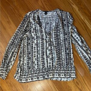 Forever 21 Monochrome Patterned Blouse